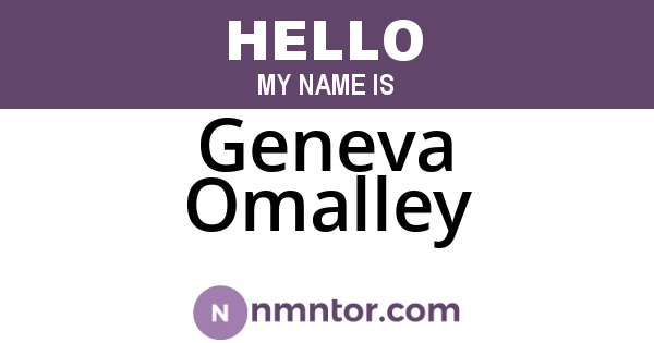 Geneva Omalley