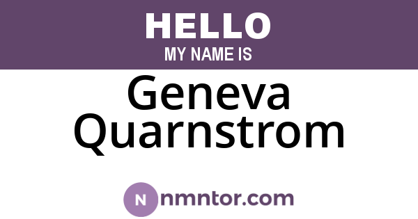 Geneva Quarnstrom