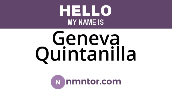 Geneva Quintanilla