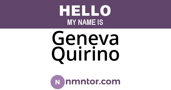 Geneva Quirino