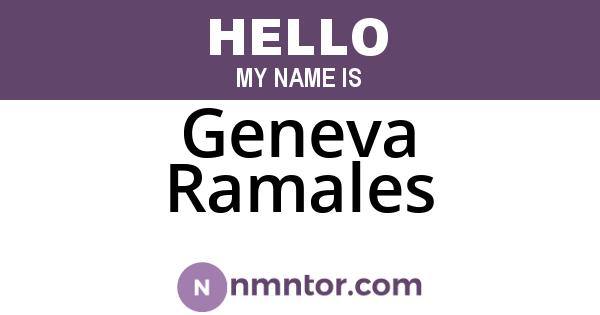Geneva Ramales