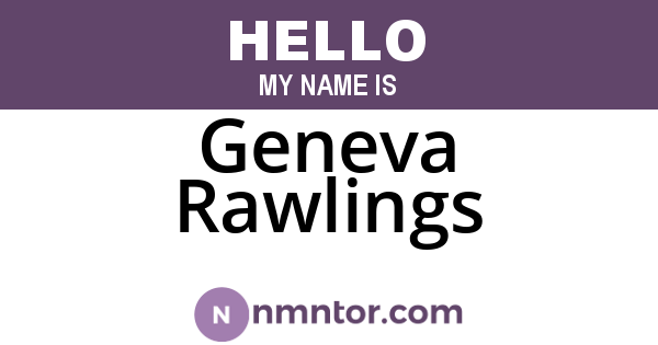 Geneva Rawlings