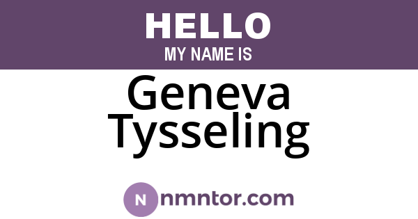 Geneva Tysseling