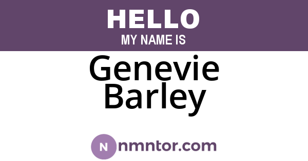 Genevie Barley