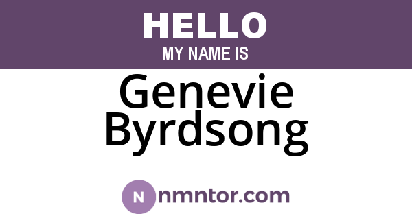 Genevie Byrdsong