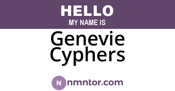 Genevie Cyphers