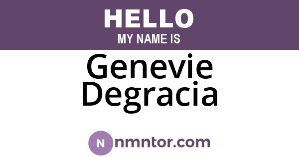 Genevie Degracia