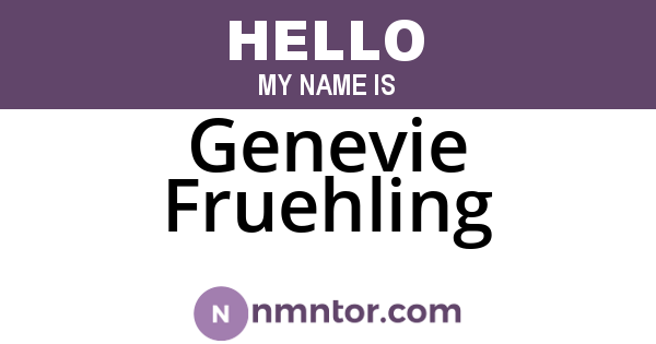 Genevie Fruehling