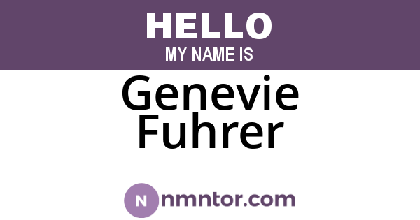 Genevie Fuhrer