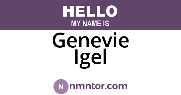 Genevie Igel