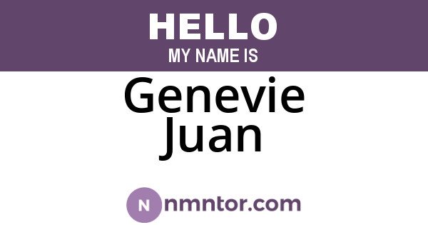 Genevie Juan