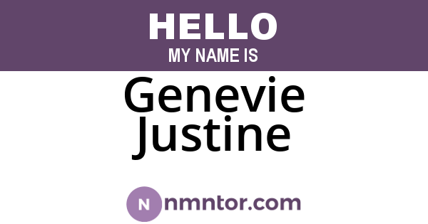 Genevie Justine