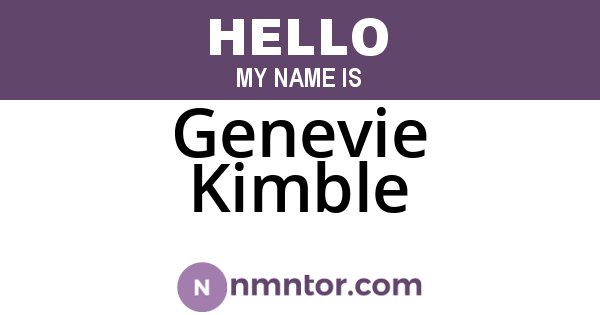 Genevie Kimble