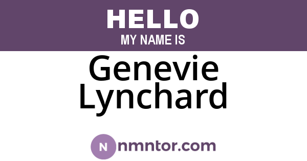 Genevie Lynchard