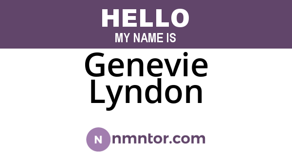 Genevie Lyndon