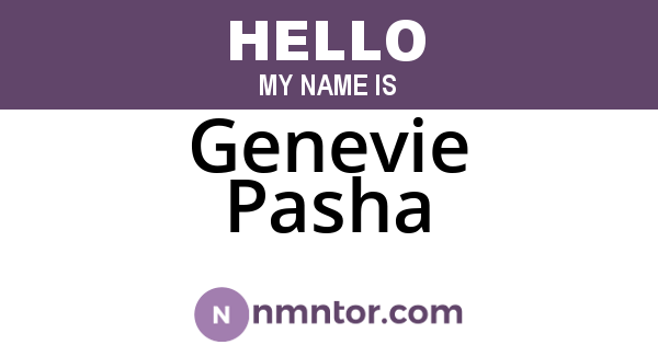 Genevie Pasha