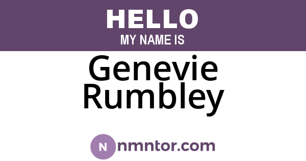 Genevie Rumbley