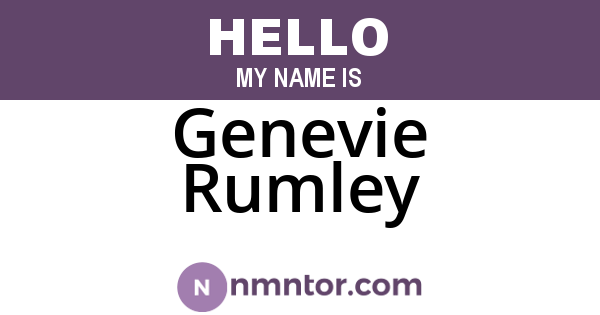 Genevie Rumley
