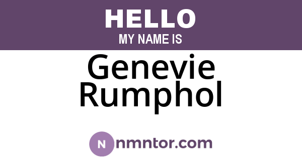 Genevie Rumphol