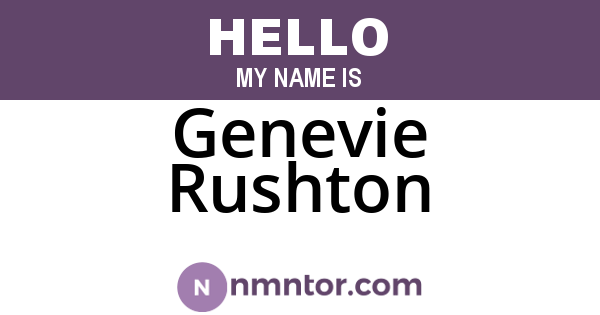 Genevie Rushton
