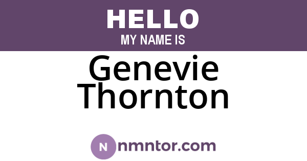 Genevie Thornton