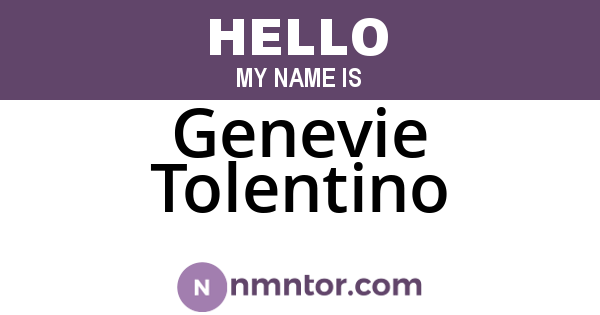 Genevie Tolentino