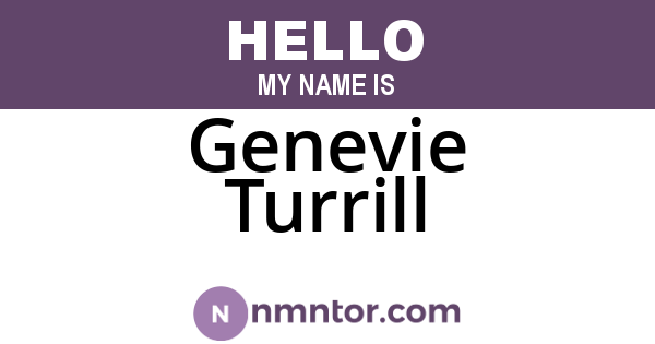 Genevie Turrill
