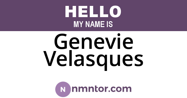 Genevie Velasques