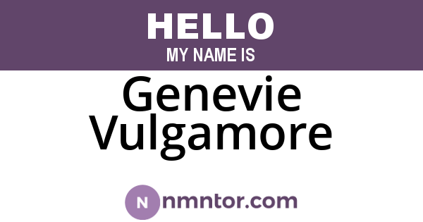 Genevie Vulgamore
