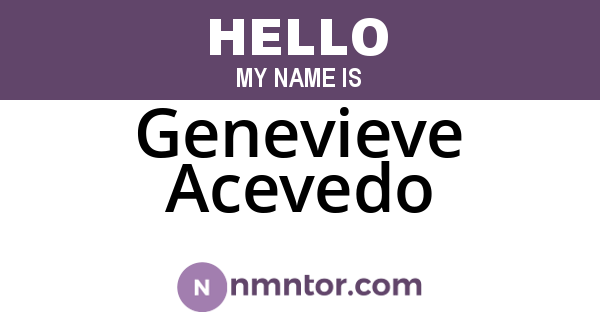 Genevieve Acevedo