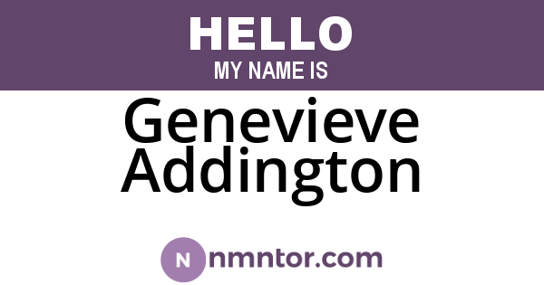 Genevieve Addington