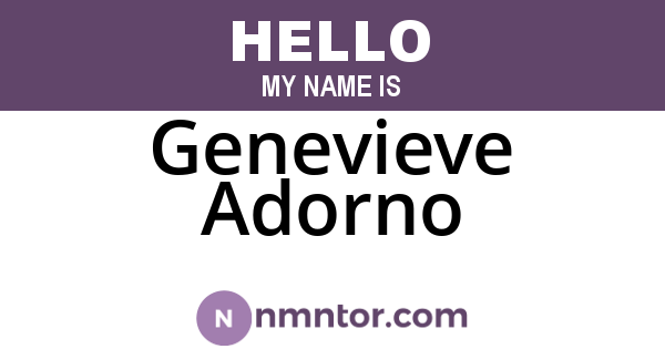 Genevieve Adorno