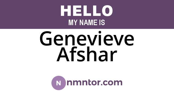 Genevieve Afshar