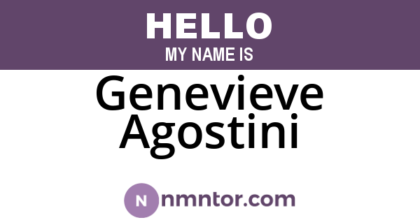 Genevieve Agostini