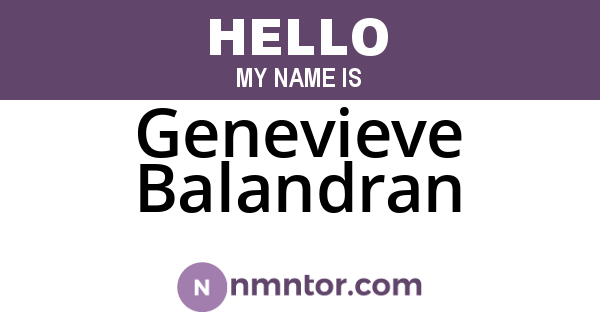 Genevieve Balandran