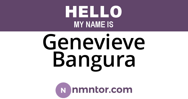 Genevieve Bangura