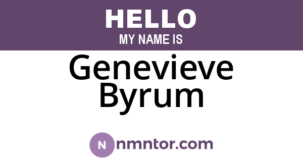 Genevieve Byrum