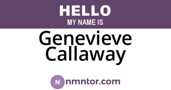 Genevieve Callaway