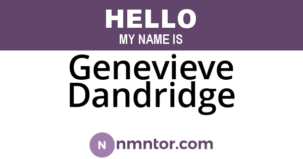 Genevieve Dandridge