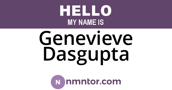 Genevieve Dasgupta