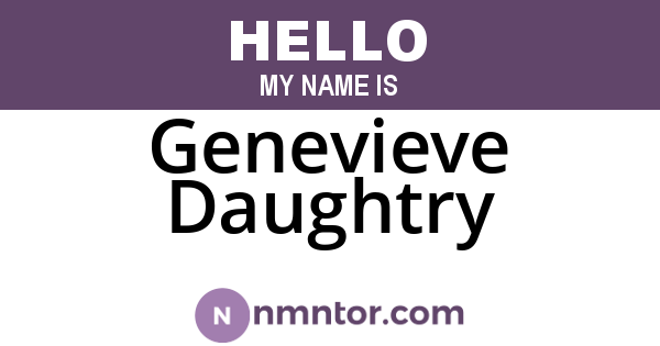 Genevieve Daughtry