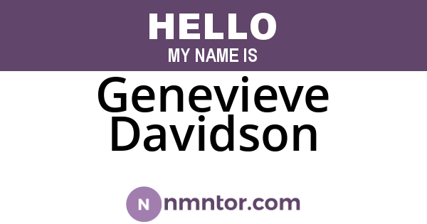 Genevieve Davidson