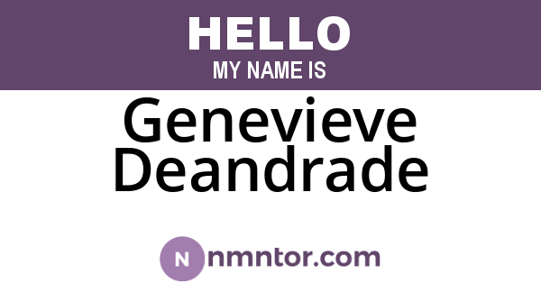 Genevieve Deandrade