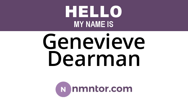 Genevieve Dearman