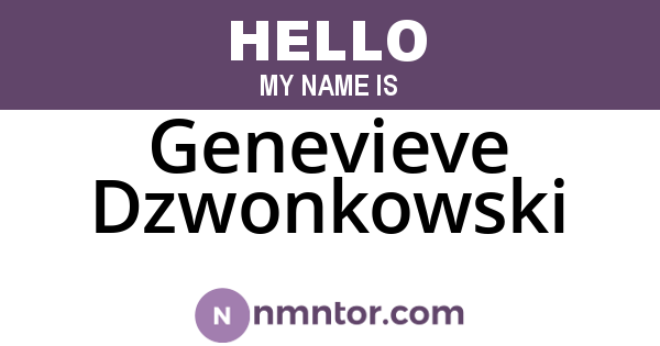 Genevieve Dzwonkowski