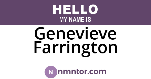 Genevieve Farrington