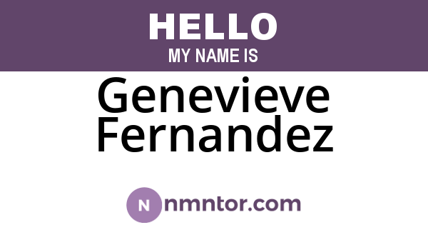 Genevieve Fernandez