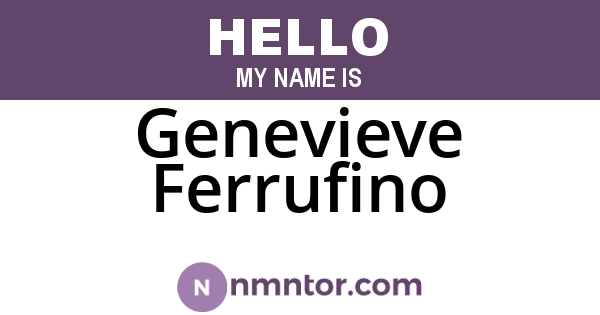 Genevieve Ferrufino