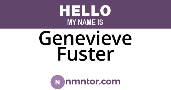 Genevieve Fuster