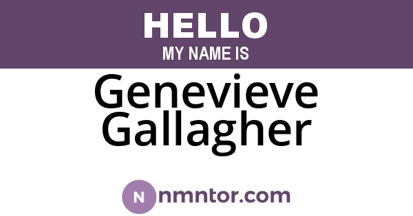 Genevieve Gallagher